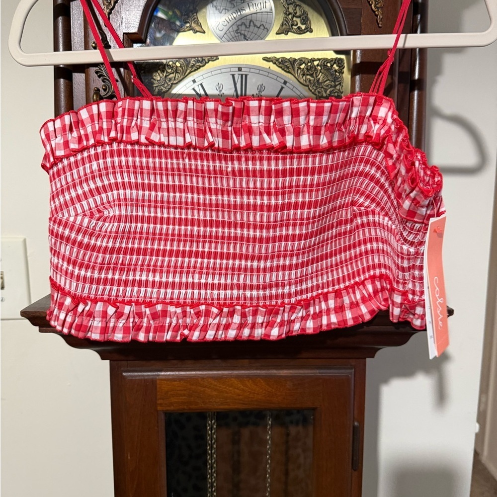 Target Red Gingham Crop Top